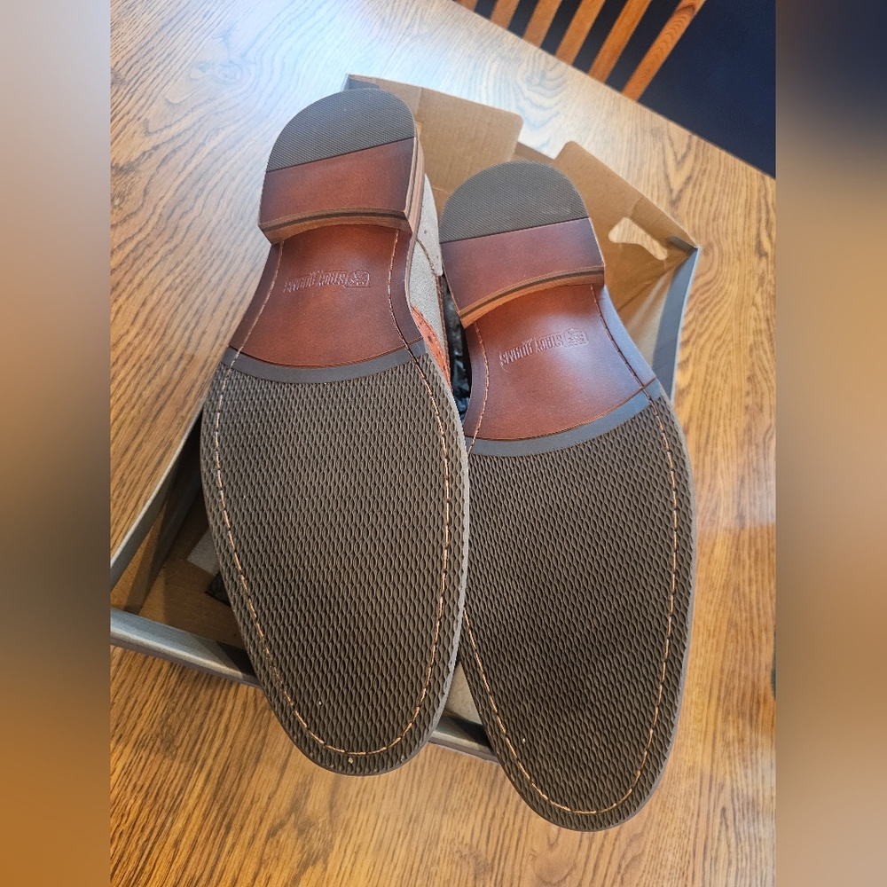 Stacy Adams Brown and Gray Lace-Up Boots - Picture 5 of 6